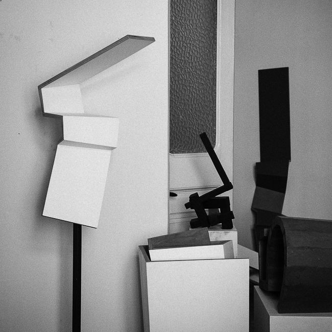 In the studio, Marc Raymond, contemporary and abstract sculptor , Switzerland