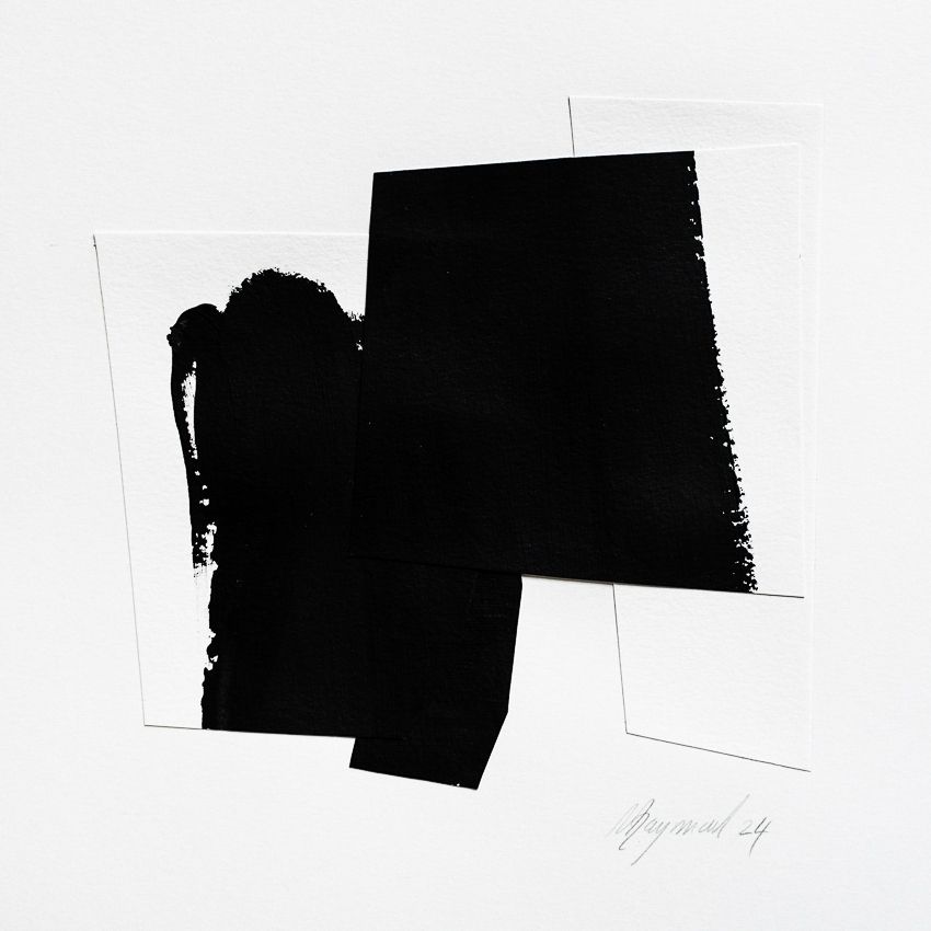 Kunstwerk auf Papier des Schweizer Bildhauers Marc Raymond