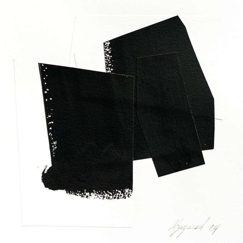 Kunstwerk auf Papier des Schweizer Bildhauers Marc Raymond