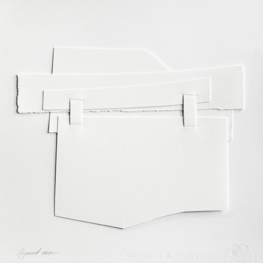 Kunstwerk auf Papier des Schweizer Bildhauers Marc Raymond