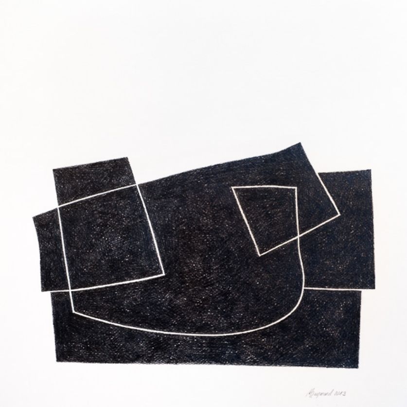 Kunstwerk auf Papier des Schweizer Bildhauers Marc Raymond