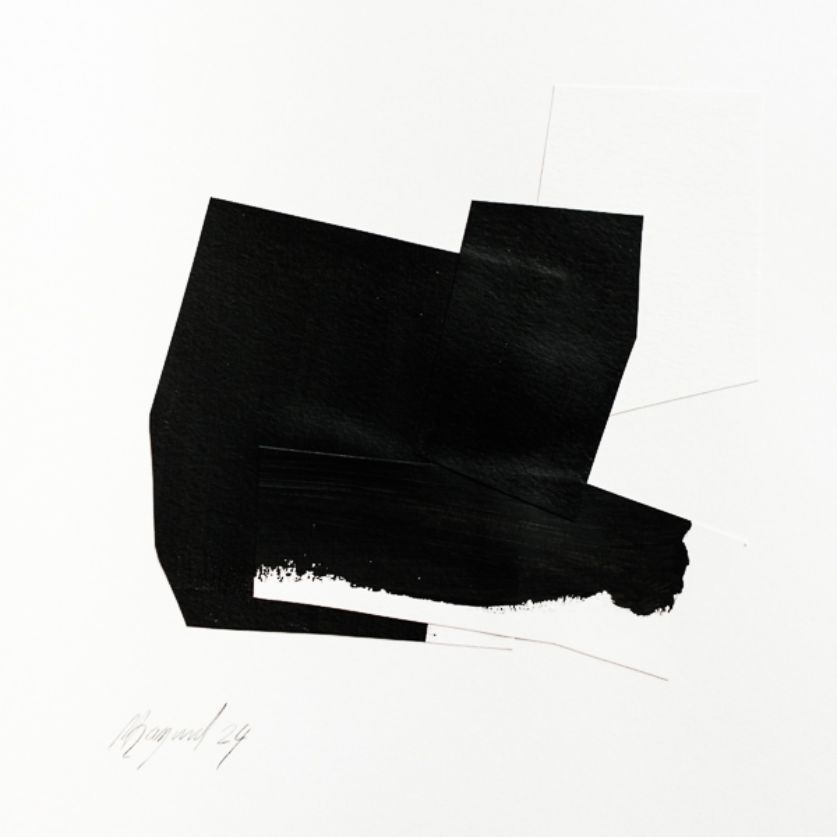 Kunstwerk auf Papier des Schweizer Bildhauers Marc Raymond