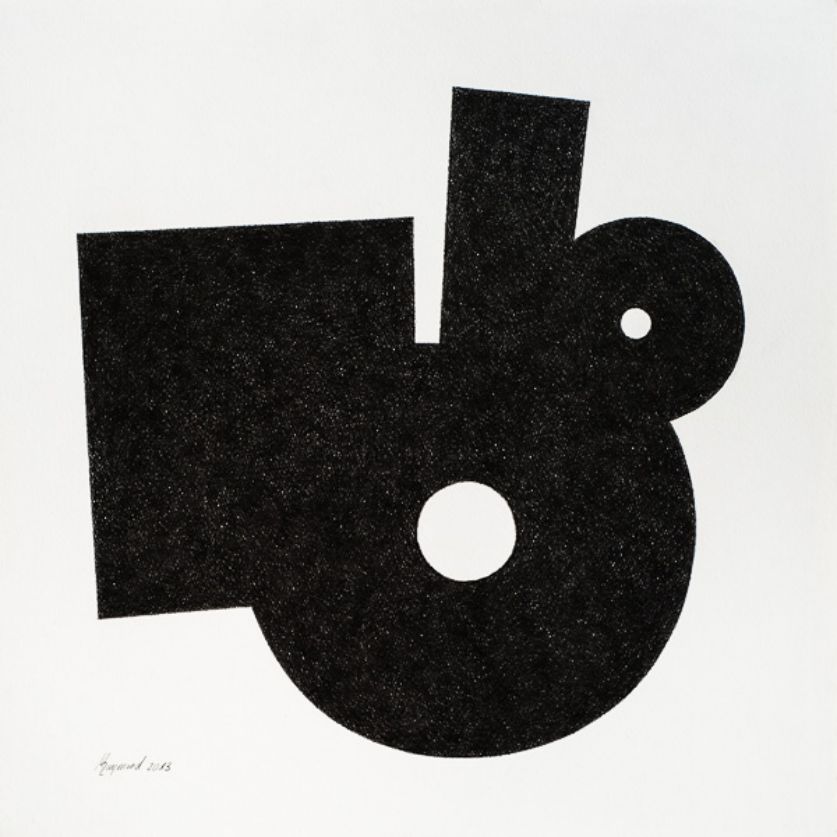 Kunstwerk auf Papier des Schweizer Bildhauers Marc Raymond