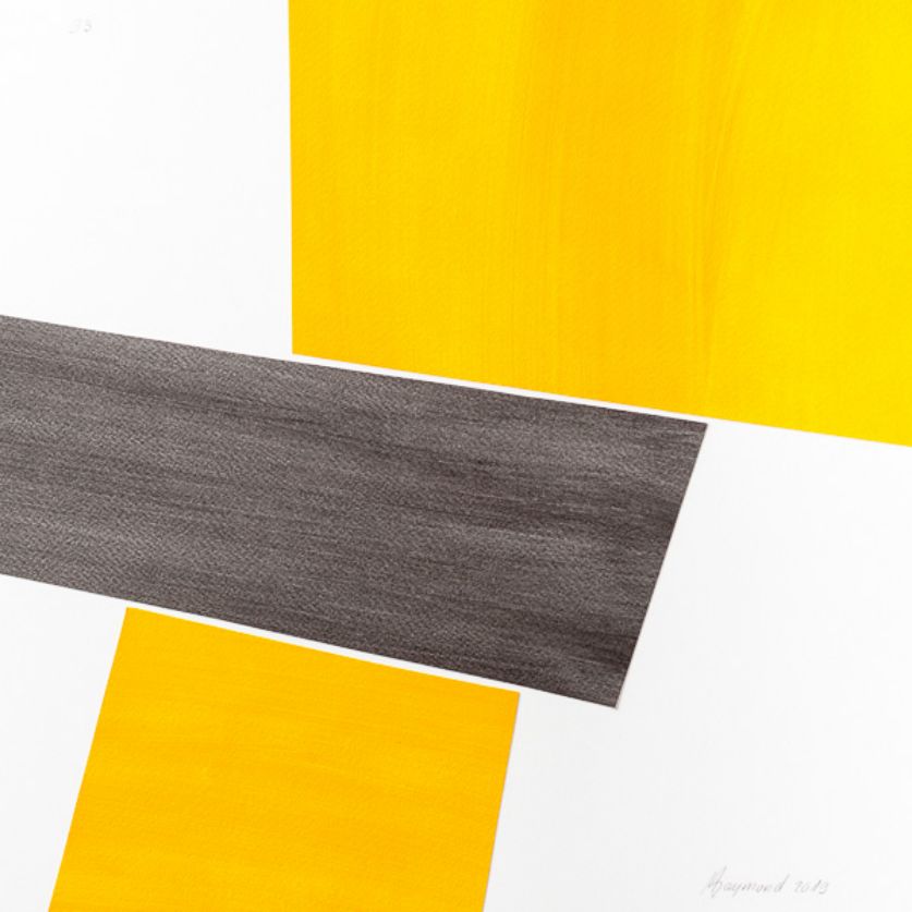 Kunstwerk auf Papier des Schweizer Bildhauers Marc Raymond